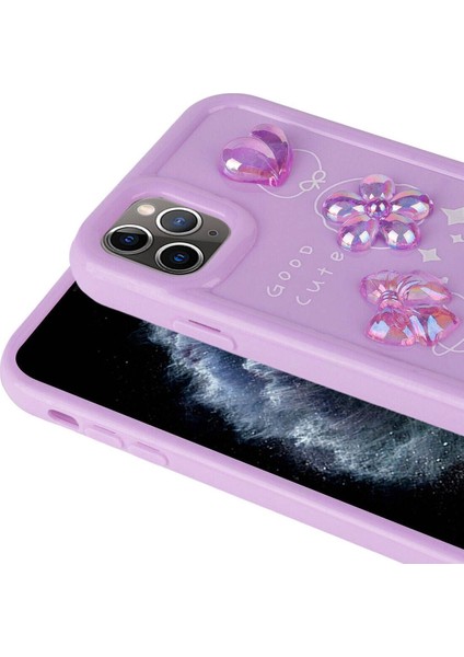 Apple iPhone 11 Pro Max Kılıf Ayılı Kalpli Kelebekli Figürlü Toysras Silikon Kapak fiyatları