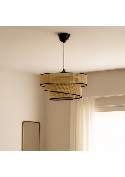 Nisa Luce Siyah Biyeli 3 Katlı Pasta Sarkıt - Krem - 70X40X40 cm