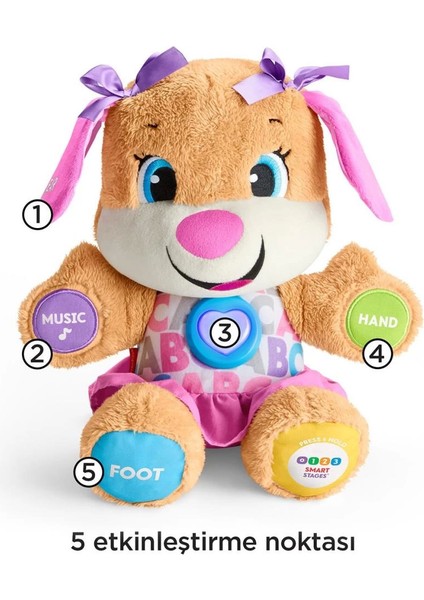 FPP83 Fisher-Price® Yaşa Göre Gelişim Eğtici Köpekçiğin Kız Kardeşi / Türkçe / Eğlen ve Öğre fırsatları