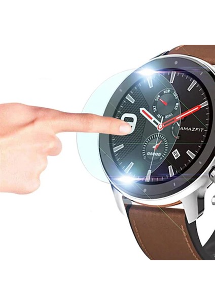 Amazfit Gtr 47MM Tempered Cam Ekran KORUYUCU-(5775) - NTR7293-5408 modelleri