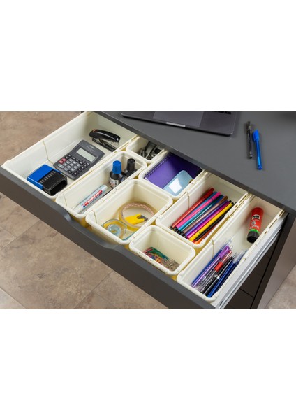 7'li Set Boyu Ayarlanabilir Çok Amaçlı Çekmece Içi Düzenleyici Kaşıklık ve Bıçaklık Set modelleri