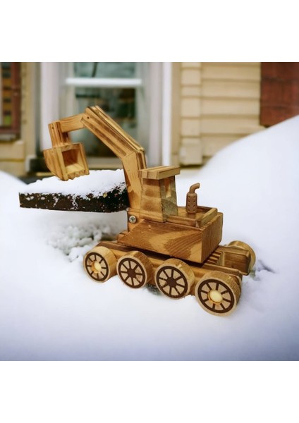 Ahşap Oyuncak Dozer