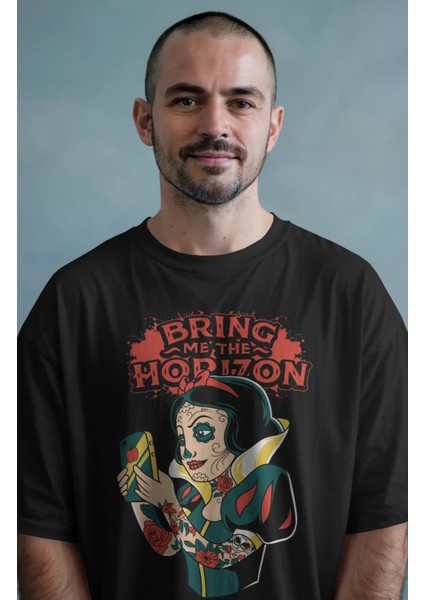 Rock Band Bring Me The Horizon Baskılı T-Shirt, Rock-Metal Müzik Baskılı Tişört