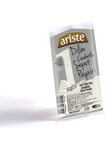 Bir Dilim Tam Yağlı Çörekotlu Sepet Peyniri 40 gr x 24 Adet (960 Gr)
