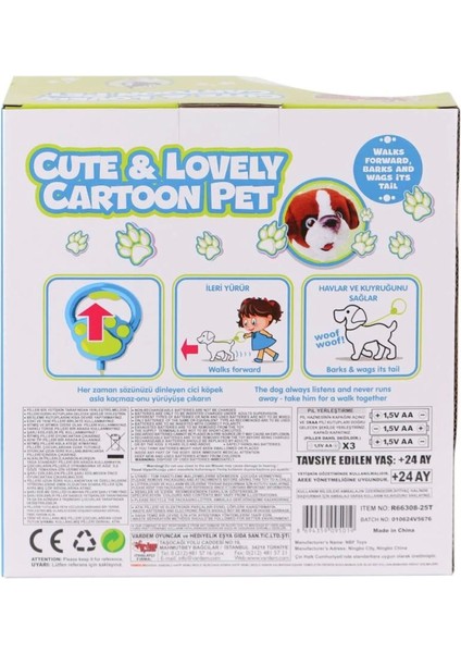 Bfs PR66308-25T Tasmalı Yürüyen Peluş Fransız Köpeği