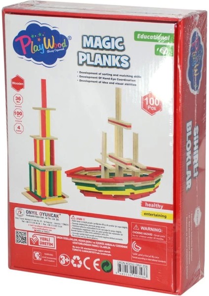 Bfs Nessiworld ONY-358 AHŞAP 100 Parça Sihirli Bloklar
