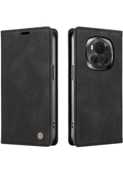 Honor Magic 6 Kılıf Cilt Dostu Düz Renk Manyetik Kapak ile Uyumlu (Yurt Dışından)