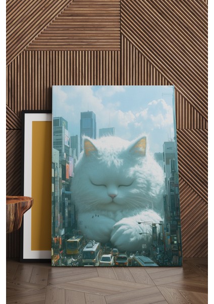 Dev Kedi Kanvas Tablo