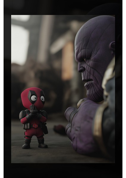 Deadpool Thanos Kanvas Tablo