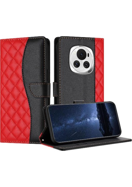 Honor Magic 6 Manyetik Pu Deri Cüzdan Koruma Kartı Için Flip Case (Yurt Dışından)