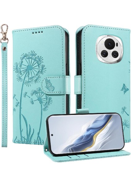 Kart Yuvaları ve Bilek Kayışı ile Honor Magic 6 Flip Case ile Uyumlu (Yurt Dışından)