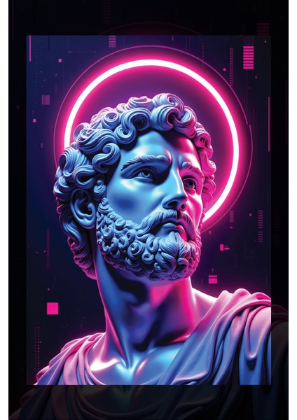 Neon Poseidon Kanvas Tablo fiyatları