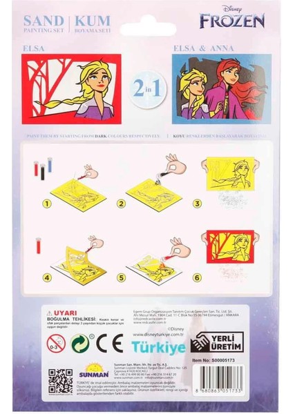 2in1 Disney Frozen Kum Boyama Seti Ds 34 fırsatları