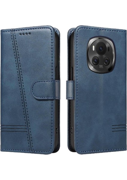 Honor Magic 6 Için Kılıf Manyetik Kapatma Kart Yuvaları ve Destek Standı Darbeye Dayanıklı Pu Deri Kılıf (Yurt Dışından)
