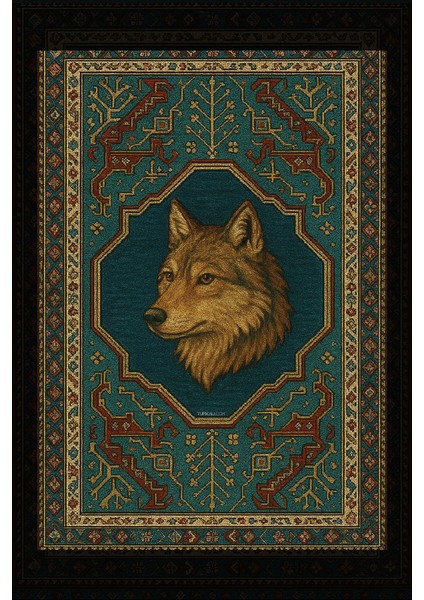 Kurt Desenli Kilim Kanvas Tablo fiyatları