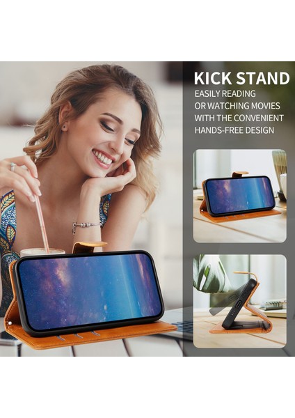 Xiaomi Poco F4 5g Için Kılıf Manyetik Kapatma Kart Yuvaları ve Destek Standı Darbeye Dayanıklı Pu Deri Kılıf (Yurt Dışından)