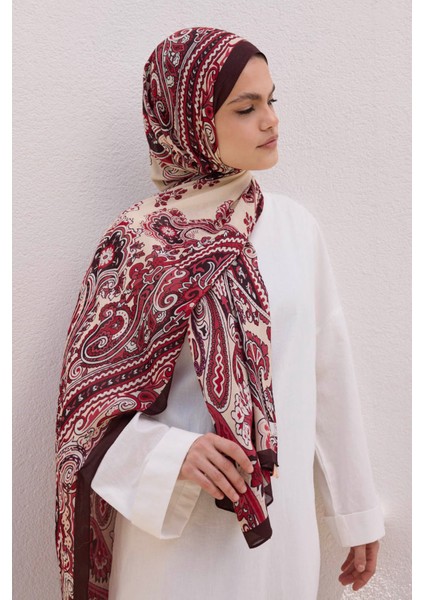 Deluxe Summer Şal Jade Bordo