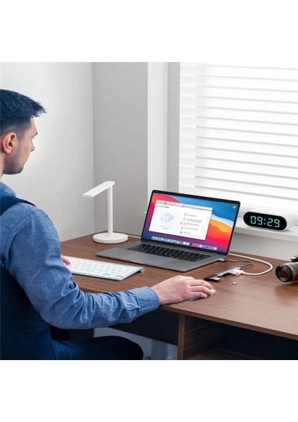 Macbook Pro Air Uyumlu Type-C 8in1 Dönüştürücü Çoklayıcı 4 USB Girişli fırsatları
