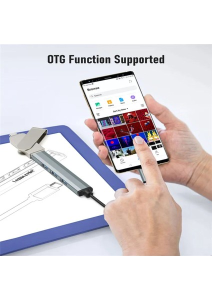 Macbook Pro Air Uyumlu Type-C 8in1 Dönüştürücü Çoklayıcı 4 USB Girişli indirimleri