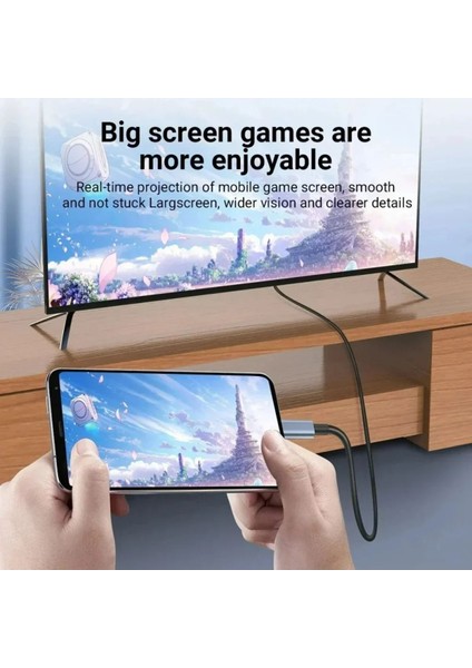 Type-C To Hdmı 4K 60Hz Yüksek Cözünürlük Type-C 87W Dönüştürücü Kablo