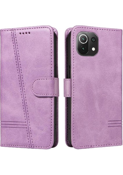 Xiaomi 11 Lite Için Kılıf Manyetik Kapatma Kart Yuvaları ve Destek Standı Darbeye Dayanıklı Pu Deri Kılıf (Yurt Dışından)