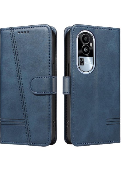 Oppo Reno 10 5g Için Kılıf Manyetik Kapatma Kart Yuvaları ve Destek Standı Darbeye Dayanıklı Pu Deri Kılıf (Yurt Dışından)