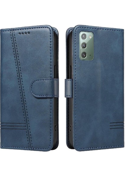 Samsung Galaxy Note 20 Için Kılıf Manyetik Kapatma Kart Yuvaları ve Destek Standı Darbeye Dayanıklı Pu Deri Kılıf (Yurt Dışından)