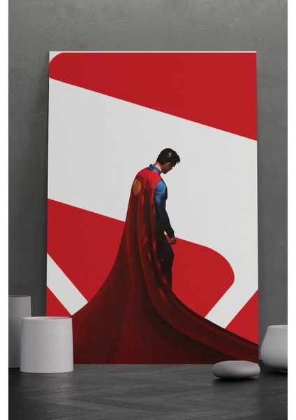 Superman Logo Tasarım Kanvas Tablo