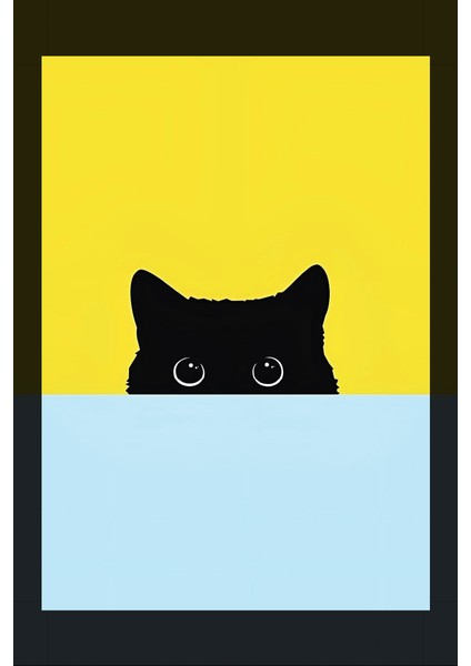 Saklanan Kedi Kanvas Tablo fiyatları