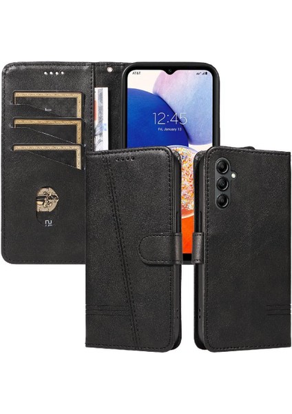 Samsung Galaxy A25 5g Için Kılıf Manyetik Kapatma Kart Yuvaları ve Destek Standı Darbeye Dayanıklı Pu Deri Kılıf (Yurt Dışından)