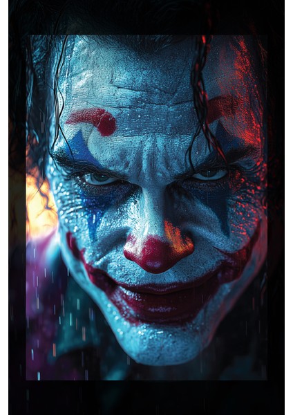 Sinirli Joker Face Kanvas Tablo