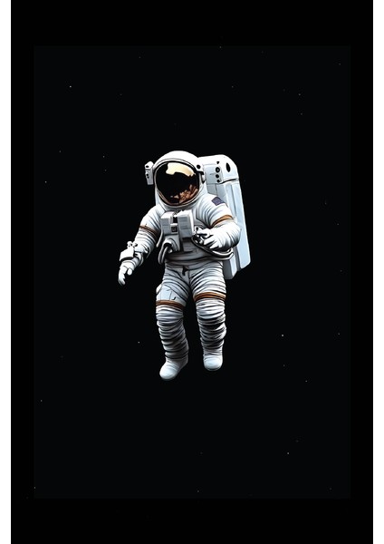 Uzay Boşluğunda Astronot Kanvas Tablo