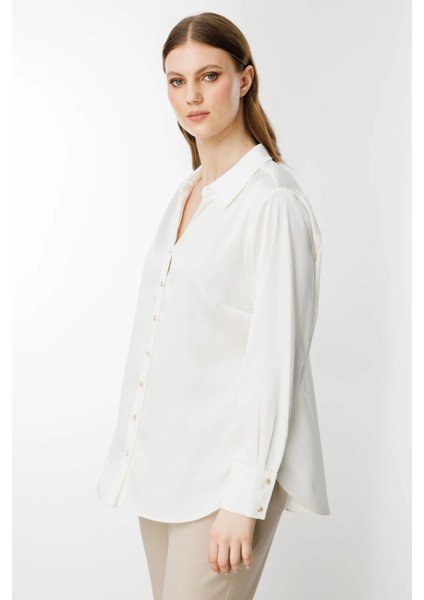 Büyük Beden Saten Gömlek