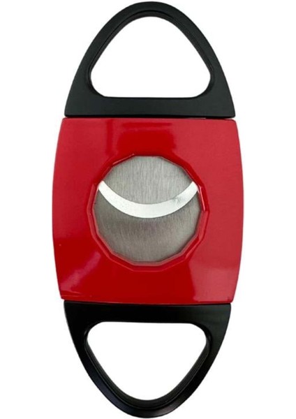 Qa Kırmızı-Siyah Klasik Metal Puro Kesici