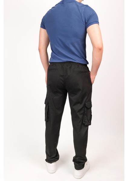 Erkek Kargo Cep Yandan Cepli Beli Lastikli Regular Fit Pantolon