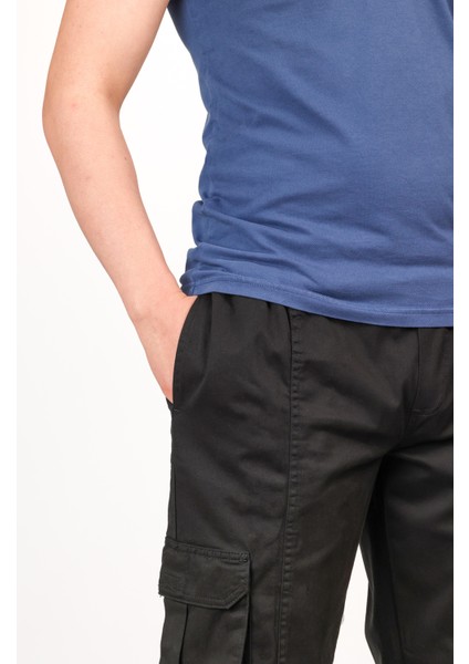 Erkek Kargo Cep Yandan Cepli Beli Lastikli Regular Fit Pantolon