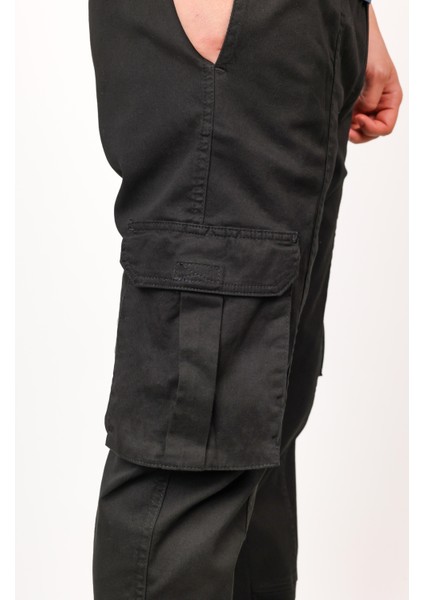 Erkek Kargo Cep Yandan Cepli Beli Lastikli Regular Fit Pantolon