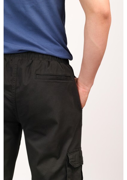 Erkek Kargo Cep Yandan Cepli Beli Lastikli Regular Fit Pantolon