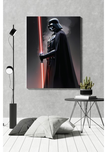 Darth Vader Neon Kılıcı Kanvas Tablo