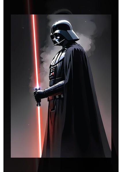Darth Vader Neon Kılıcı Kanvas Tablo