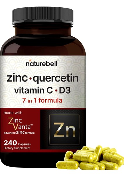 Zinc Quercetin With Vitamin C & D3 7 In 1 Formula Zinc Vanta 240 Kapsul
