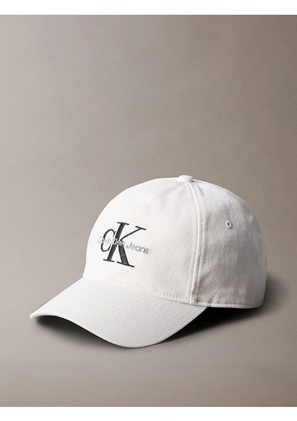 Mono Logo Embro Cap Erkek Beyaz Şapka LV04G5004G-YAF