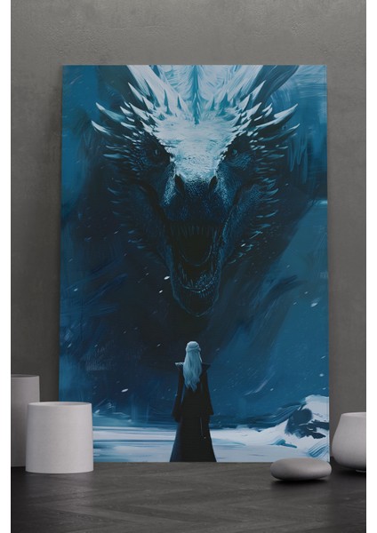 Khaleesi ve Ejderhası Kanvas Tablo