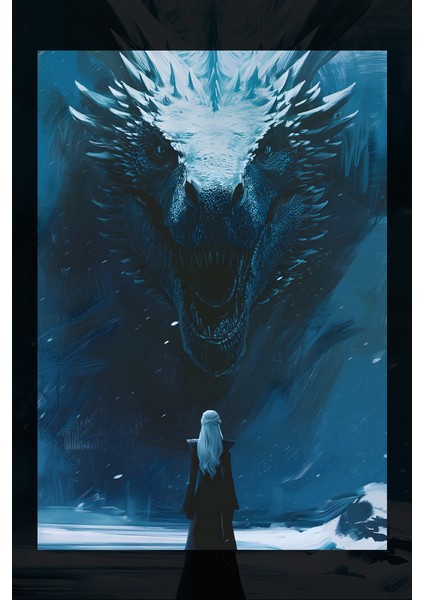 Khaleesi ve Ejderhası Kanvas Tablo