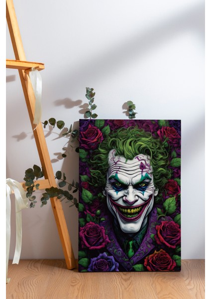 Güller Arasında Joker Kanvas Tablo