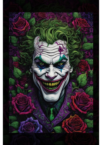 Güller Arasında Joker Kanvas Tablo