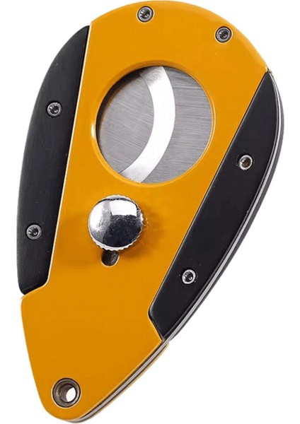 Qa Deri Kılıflı Kelebek Dizayn Sarı-Siyah Puro Kesici