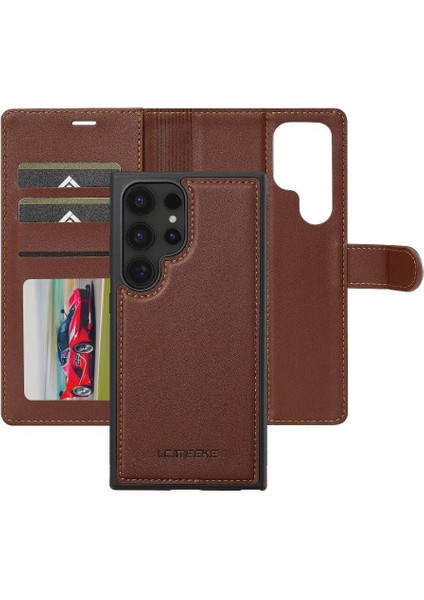 Samsung Galaxy S22 Için Flip Case Ultra Ayrılabilir 2 1 Cüzdan Kılıf Pu (Yurt Dışından)