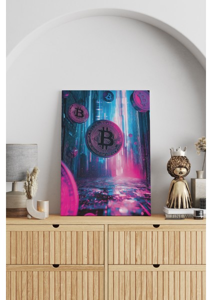 Bitcoin Yükselişi Kanvas Tablo