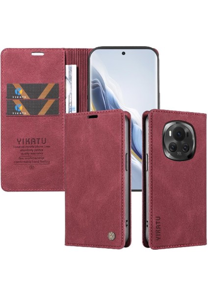 Honor Magic 6 Kılıf Cilt Dostu Düz Renk Manyetik Kapak ile Uyumlu (Yurt Dışından)
